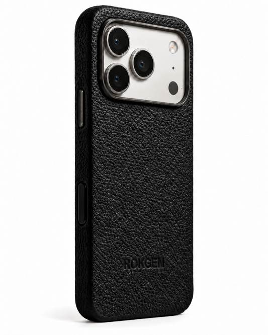 ROKGEN One MagSafe Leather Case - Black