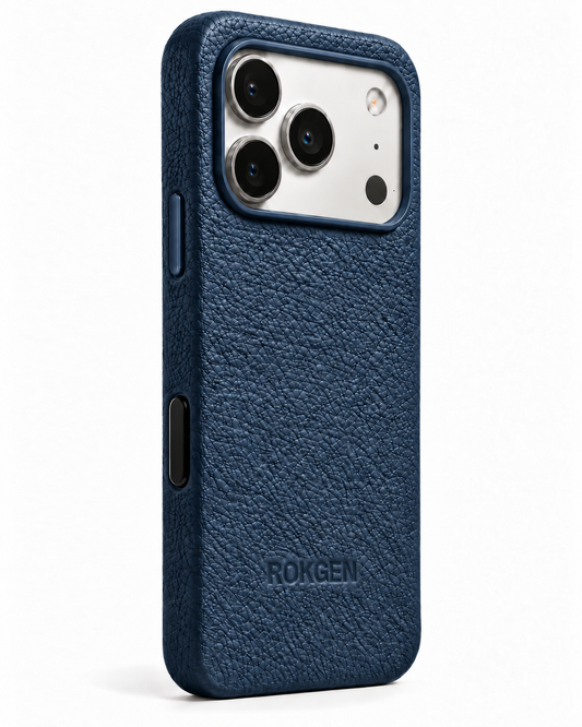 ROKGEN One MagSafe Leather Case - Blue