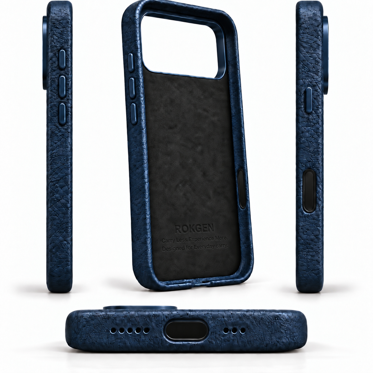 ROKGEN One MagSafe Leather Case - Blue