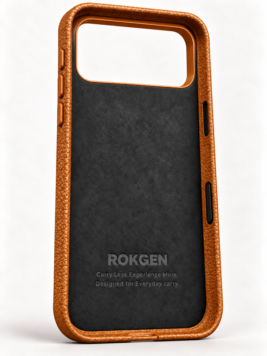 ROKGEN One MagSafe Leather Case - Brown Cognac